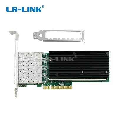 LR-LINK PCIe 3.0  4 Port SFP+ 10Gbps fibra optica network interface card(nic) Intel XL710 chipset