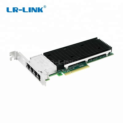 LR-LINK Brand LREC9804BT PCIe x8 3.0 10GBase-T 4*RJ-45 Copper  4 Ports 10GbE 10G Ethernet Lan Cards