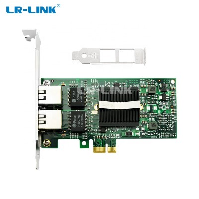 Intel 82576 Chipset Based PCI Express x1 Dual Port Gigabit Ethernet network card with boot rom pci lan card